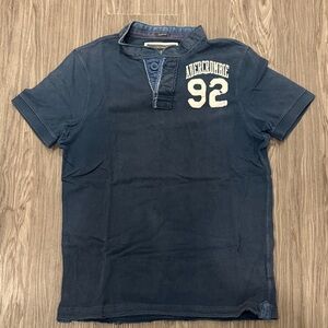 Abercrombie & Fitch Dark Blue Polo Shirt